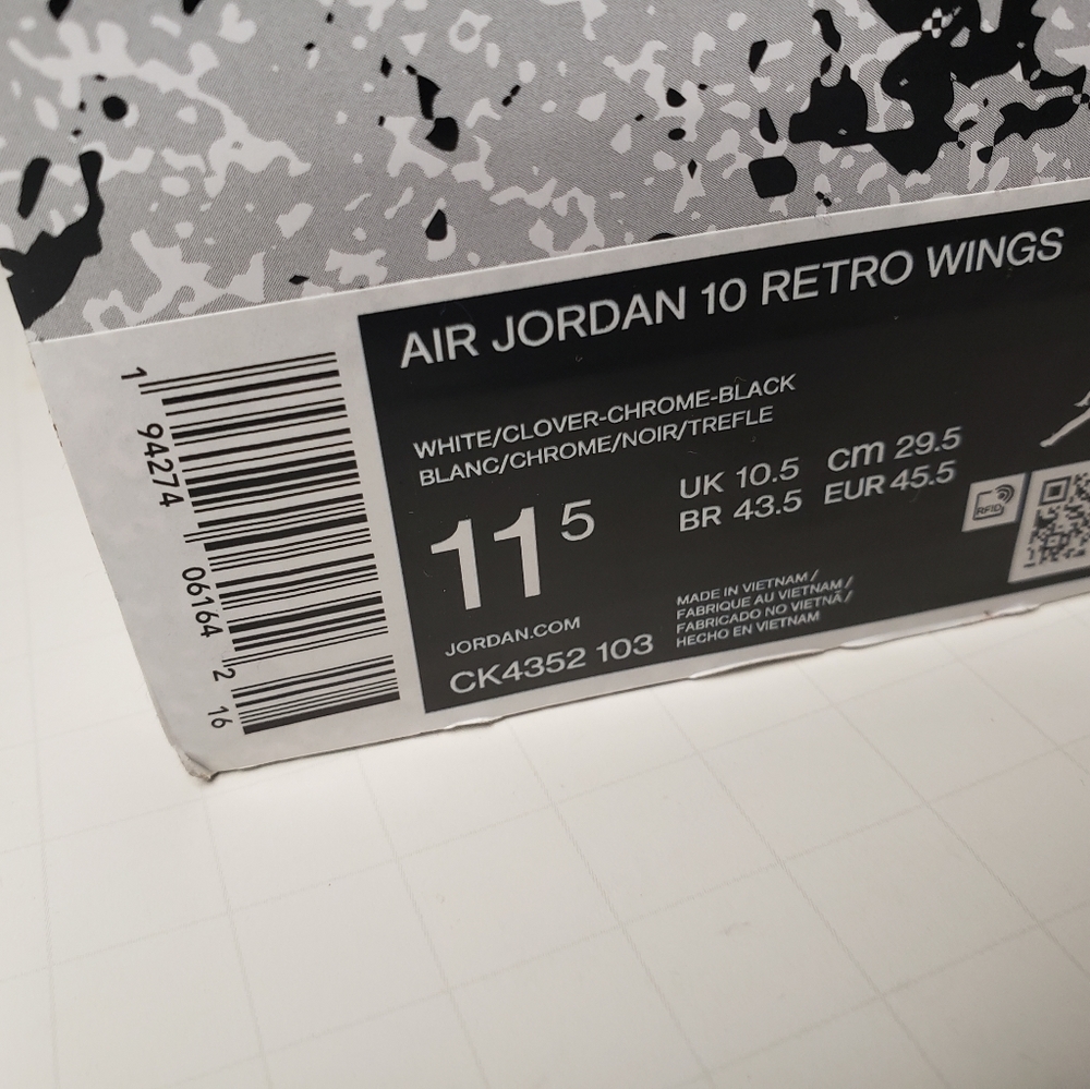 AIR JORDAN 10 RETRO 'WINGS' MENS 11.5 [CK4352-103] - Picture 15 of 16